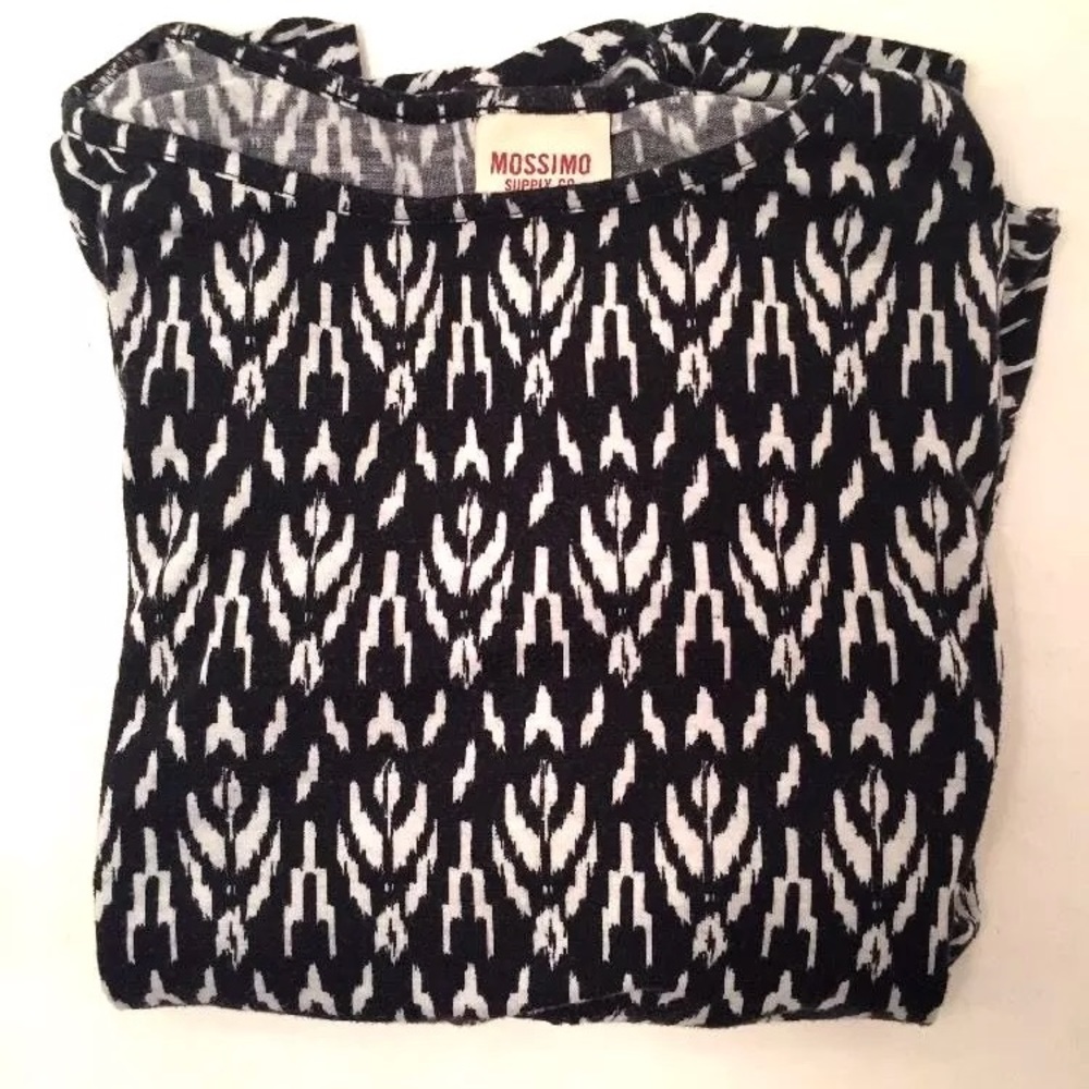 Mossimo - 3/4 Sleeve Peplum Shirt  Geometric